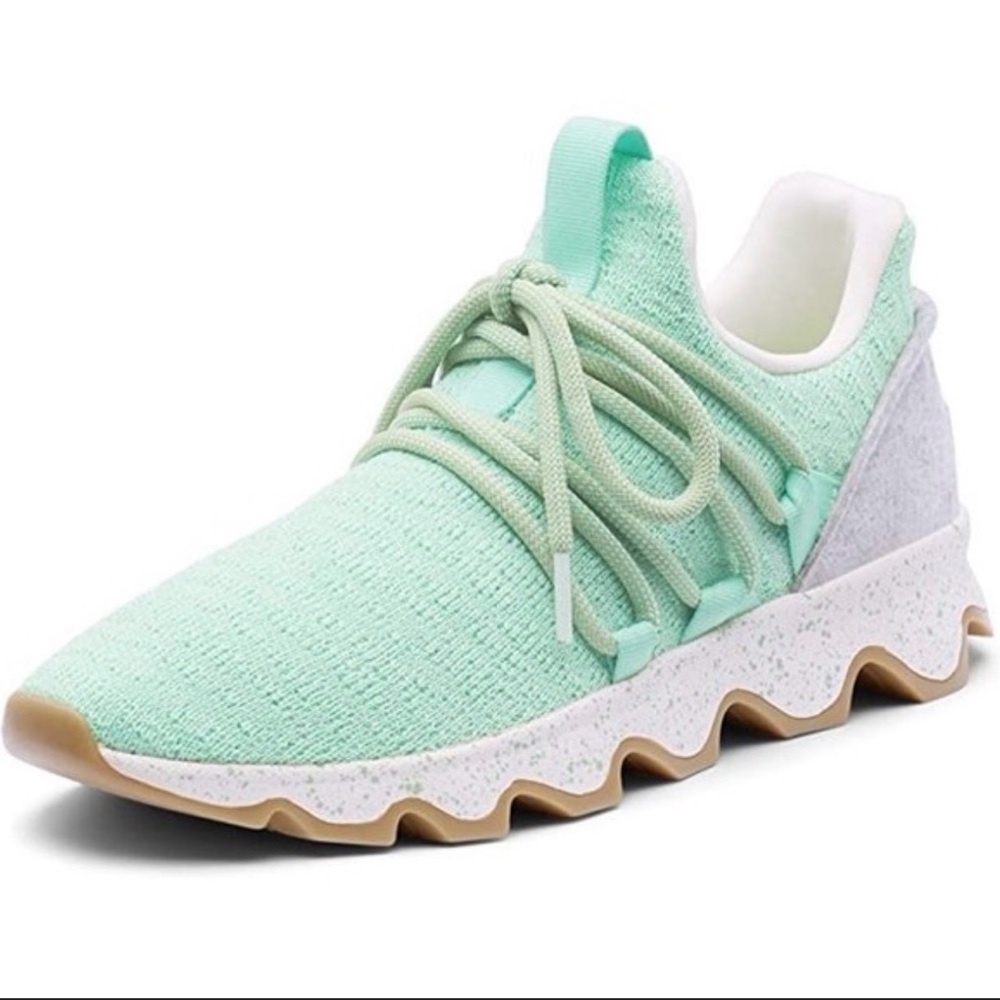 Sorel Mint Green Knit Lace-Up Athletic Sneakers - Picture 2 of 11